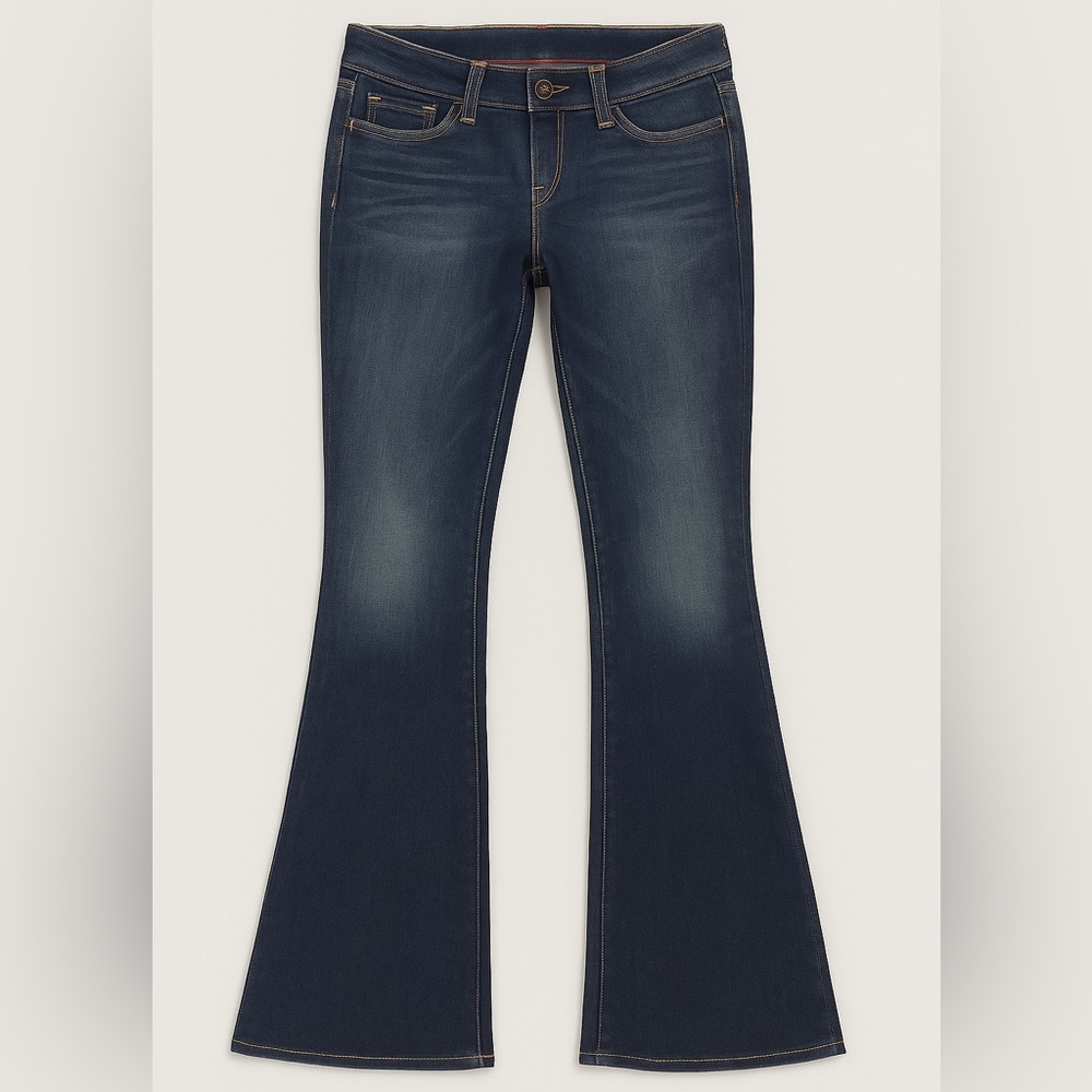 GUESS Adriana Low Rise Bootcut Jeans Sz 27 Dark Wash Denim Y2K 2000s Retro Flare